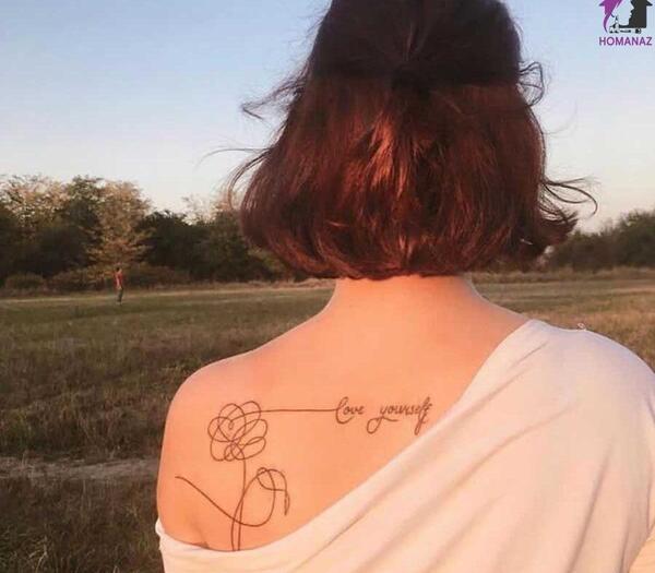عکس تاتو روی کمر دختر