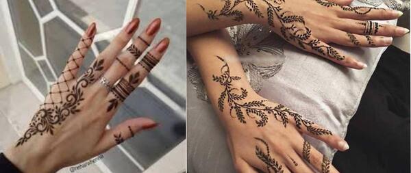 عکس تاتو با حنا هندی