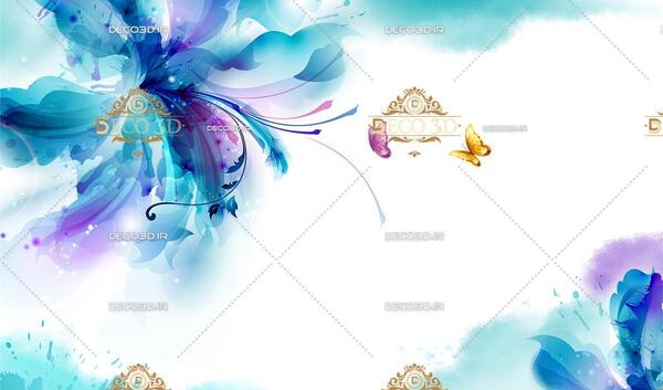 عکس گل آبی فیروزه ای