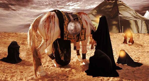 عکس امام حسین وقتی که شهید شد