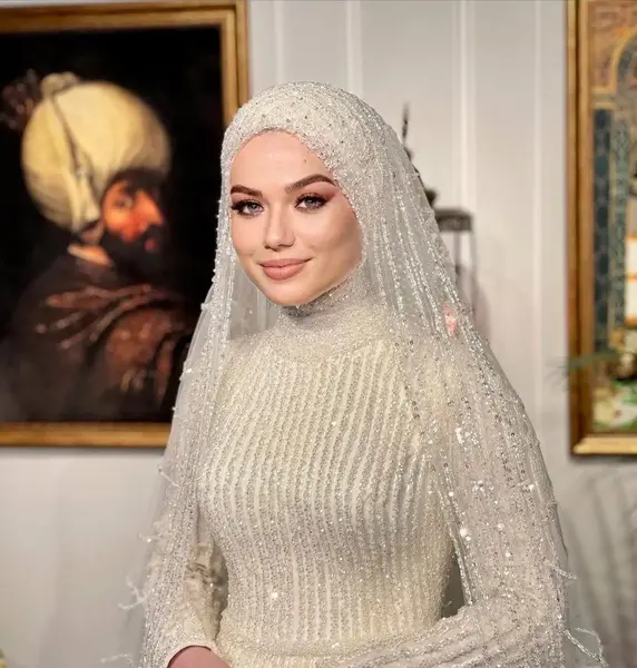عکس ارایش عروس با حجاب