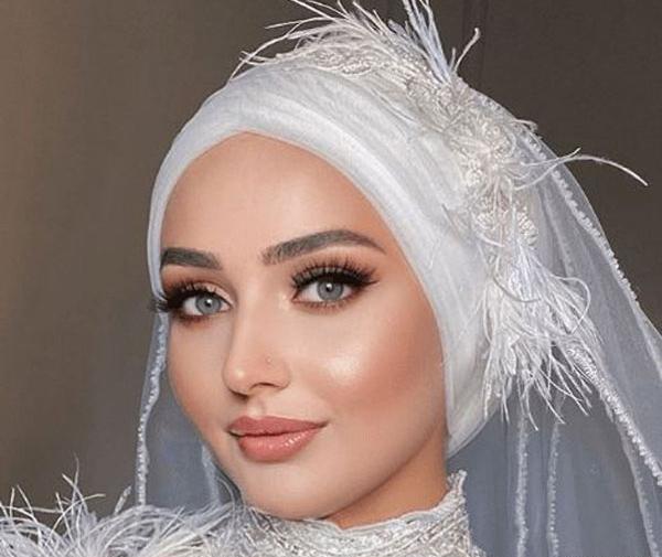 عکس ارایش عروس با حجاب