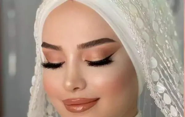 عکس ارایش عروس با حجاب
