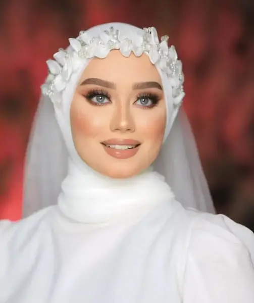 عکس ارایش عروس با حجاب