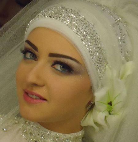 عکس ارایش عروس با حجاب