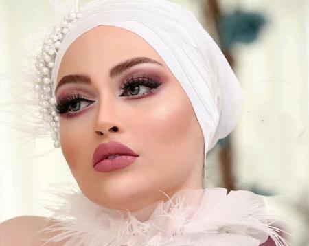 عکس ارایش عروس با حجاب