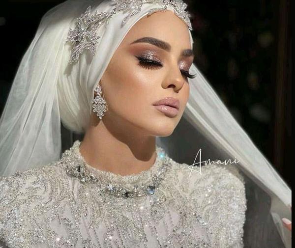 عکس ارایش عروس با حجاب