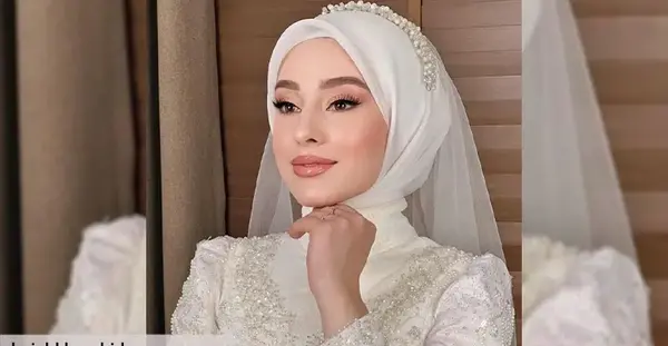 عکس ارایش عروس با حجاب