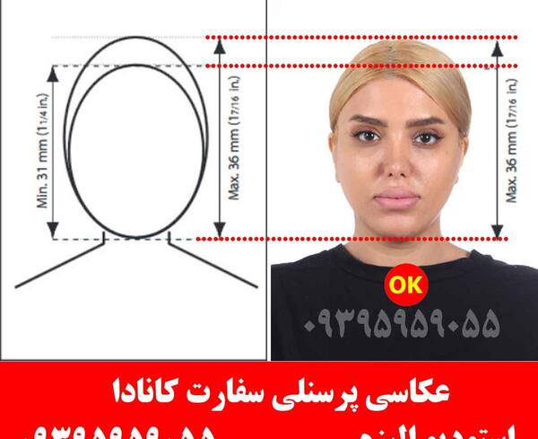 اندازه عکس پاسپورت کانادا
