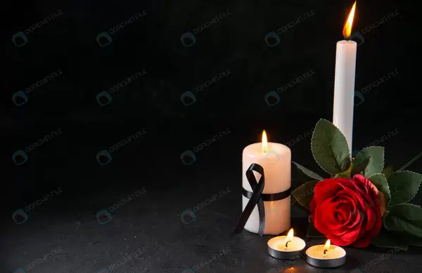عکس گل و شمع تسلیت