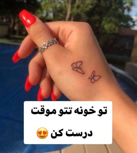 عکس تاتو با خودکار دخترانه