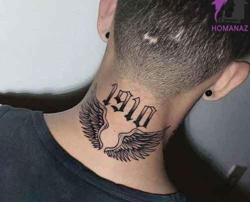 عکس تاتو چشم روی گردن