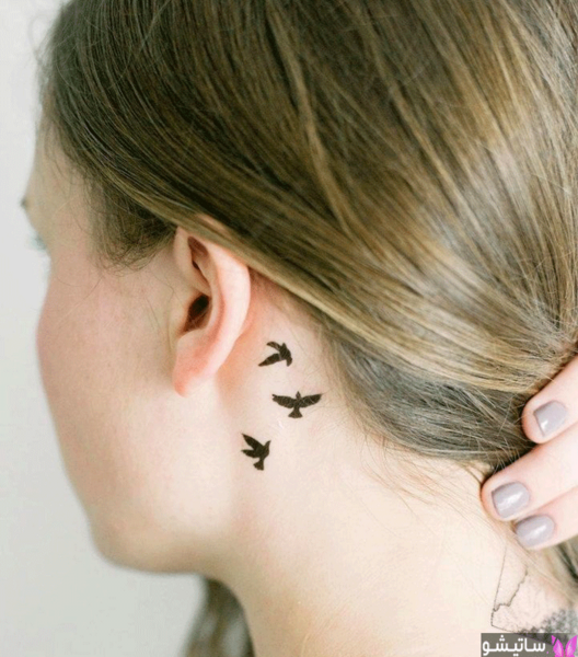 عکس تاتو ستاره روی گوش