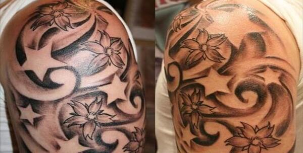 عکس تاتو ستاره روی گوش