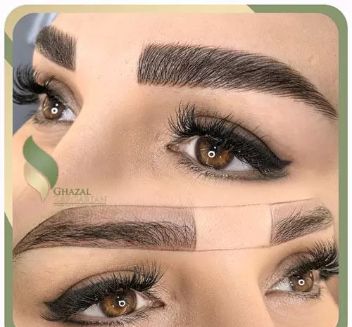 عکس مدل ابرو تاتو هاشوری