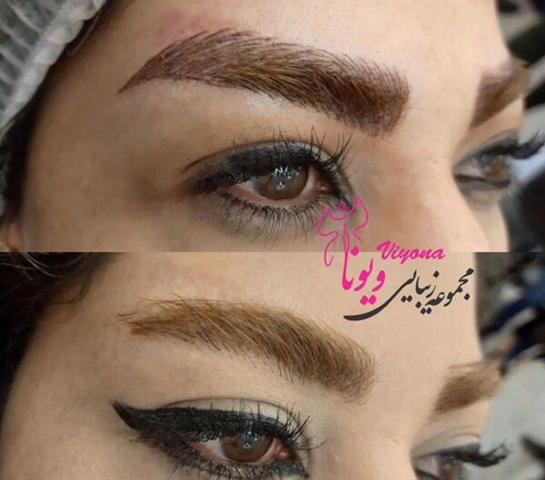 عکس مدل ابرو تاتو هاشوری