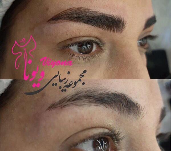 عکس مدل ابرو تاتو هاشوری