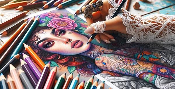 عکس مداد رنگی تصویر زمینه
