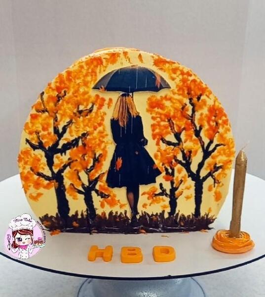 عکس کیک تولد دختر پاییز