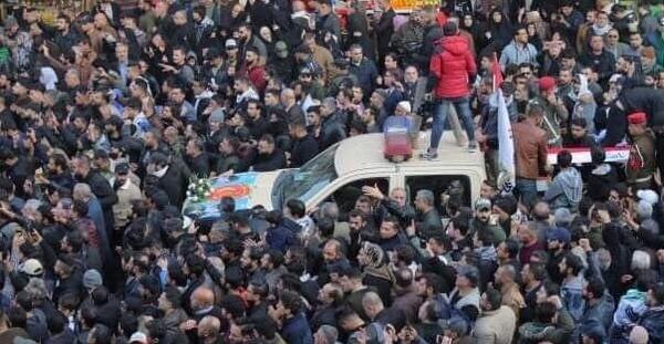 عکس جنازه حاج قاسم سلیمانی در بغداد