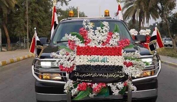 عکس جنازه حاج قاسم سلیمانی در بغداد
