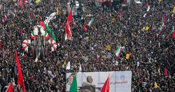 عکس جنازه حاج قاسم سلیمانی در بغداد