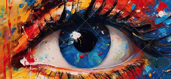 عکس چشم انسان نقاشی