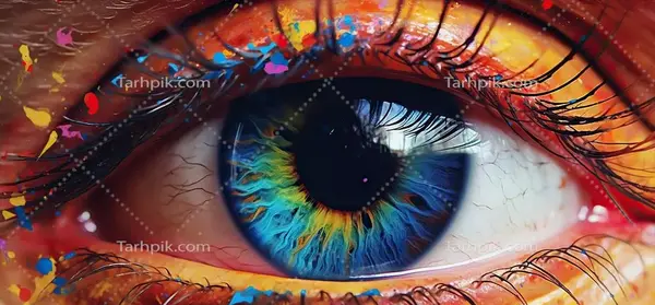 عکس چشم انسان نقاشی