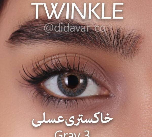 عکس لنز چشم طوسی عسلی