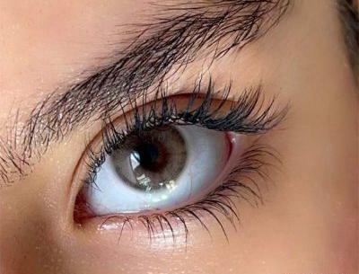 عکس لنز چشم طوسی عسلی
