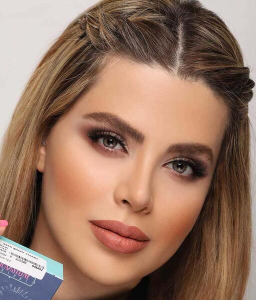 عکس رنگ چشم طوسی عسلی