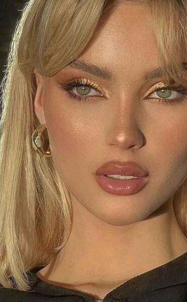 عکس آرایش چشم قهوه ای روشن