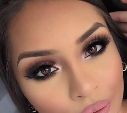 عکس آرایش چشم قهوه ای روشن