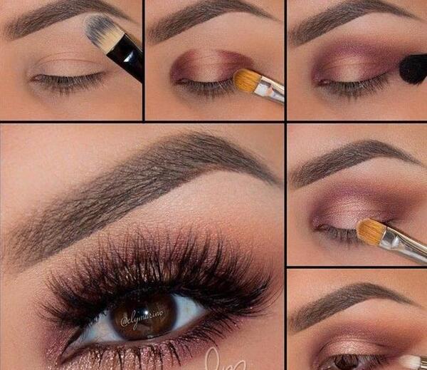 عکس آرایش چشم قهوه ای روشن