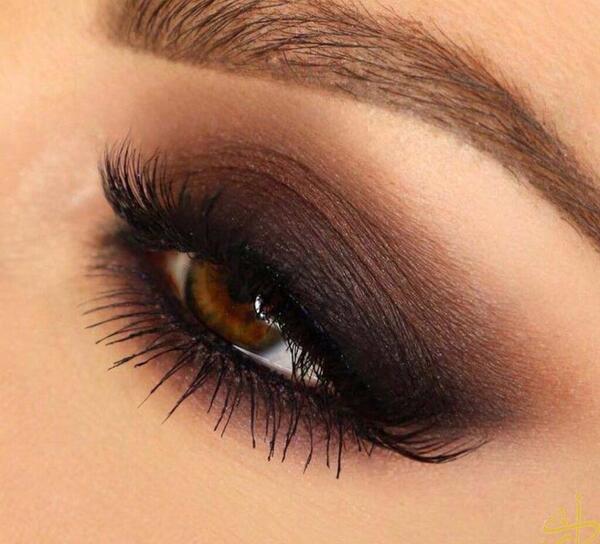 عکس آرایش چشم قهوه ای روشن