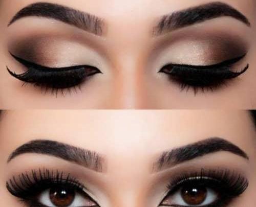 عکس آرایش چشم قهوه ای روشن