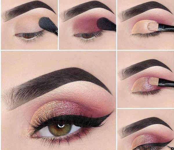عکس آرایش چشم قهوه ای روشن