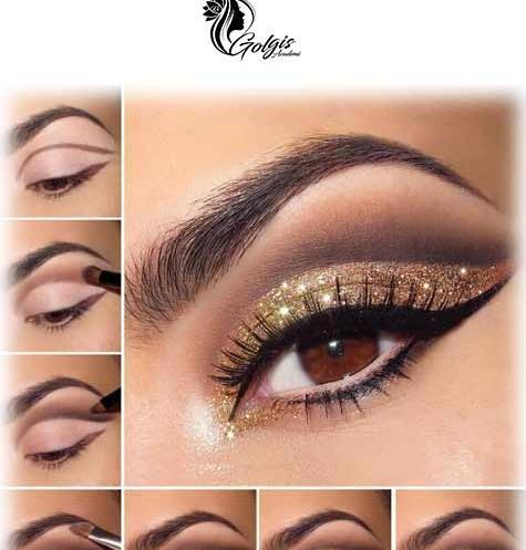 عکس آرایش چشم قهوه ای روشن