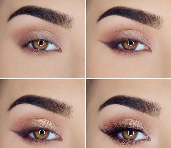 عکس ارایش چشم قهوه ای تیره
