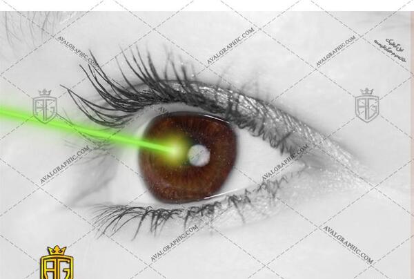 ادیت عکس چشم لیزری