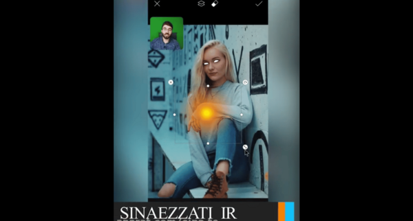 ادیت عکس چشم لیزری