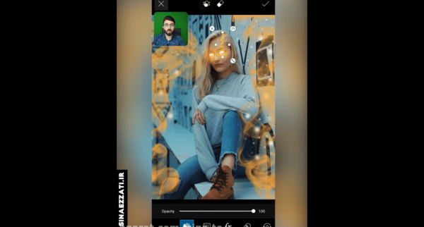 ادیت عکس چشم لیزری