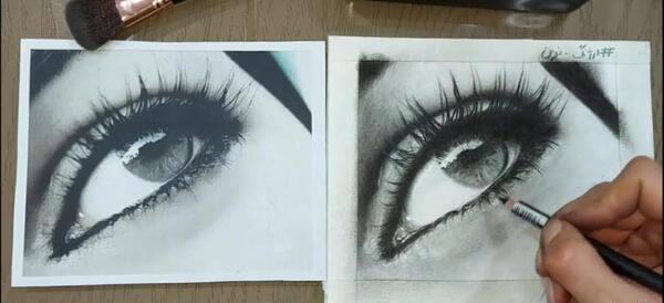 عکس سایه چشم نقاشی شده