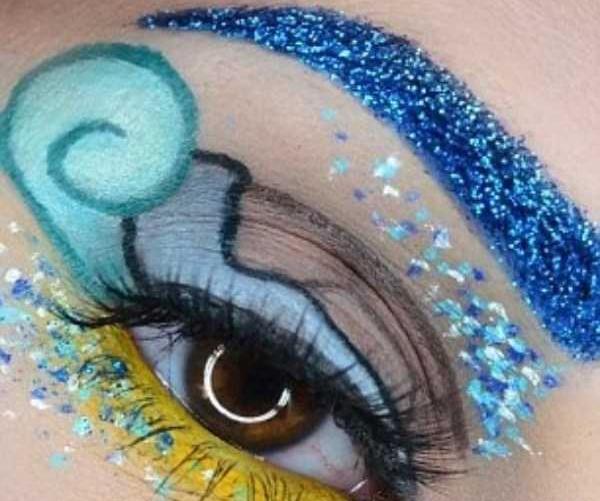 عکس سایه چشم نقاشی شده