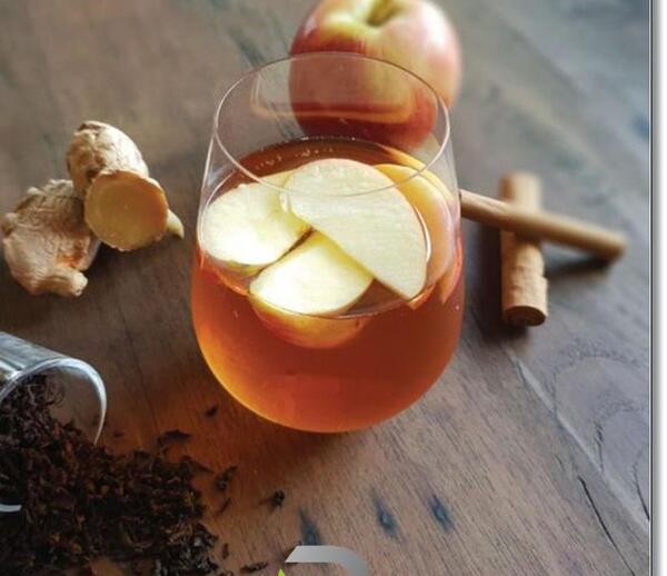 عکس چای سیب و دارچین