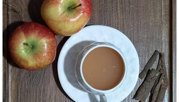 عکس چای سیب و دارچین