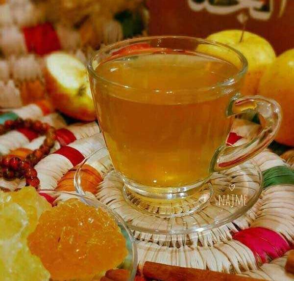 عکس چای سیب و دارچین