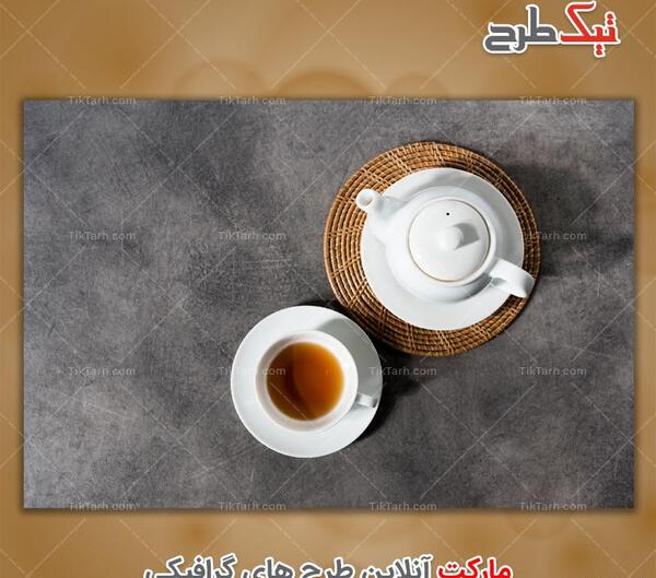 عکس کتری چای روی آتش