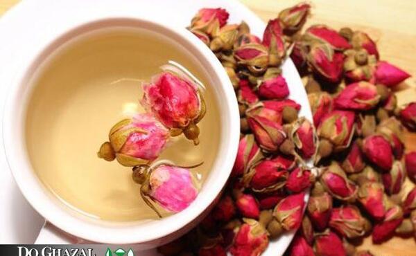 عکس چای با گل محمدی
