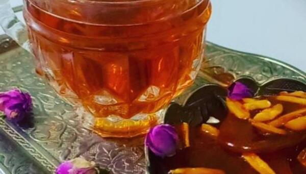 عکس چای با گل محمدی
